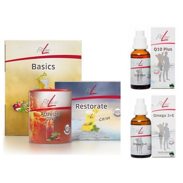 Набір FitLine Basics + Activize + Restorate Citrus + Q10 Plus + Omega 3+E купити оптом | ProHoRECa